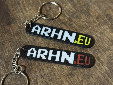 Brelok długi ARHN (żółty) - Druk 3D